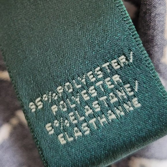 Ralph Lauren Black Chain Print Wrap Style Midi Dress US 8 - Picture 7 of 8